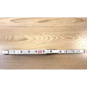 Vintage Lufkin 1066D 6 Ft Engineers Folding Rule Wood Red End Made USA